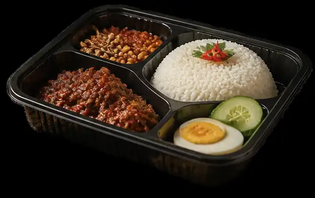 Pek makanan katering Umai Cafe Putrajaya